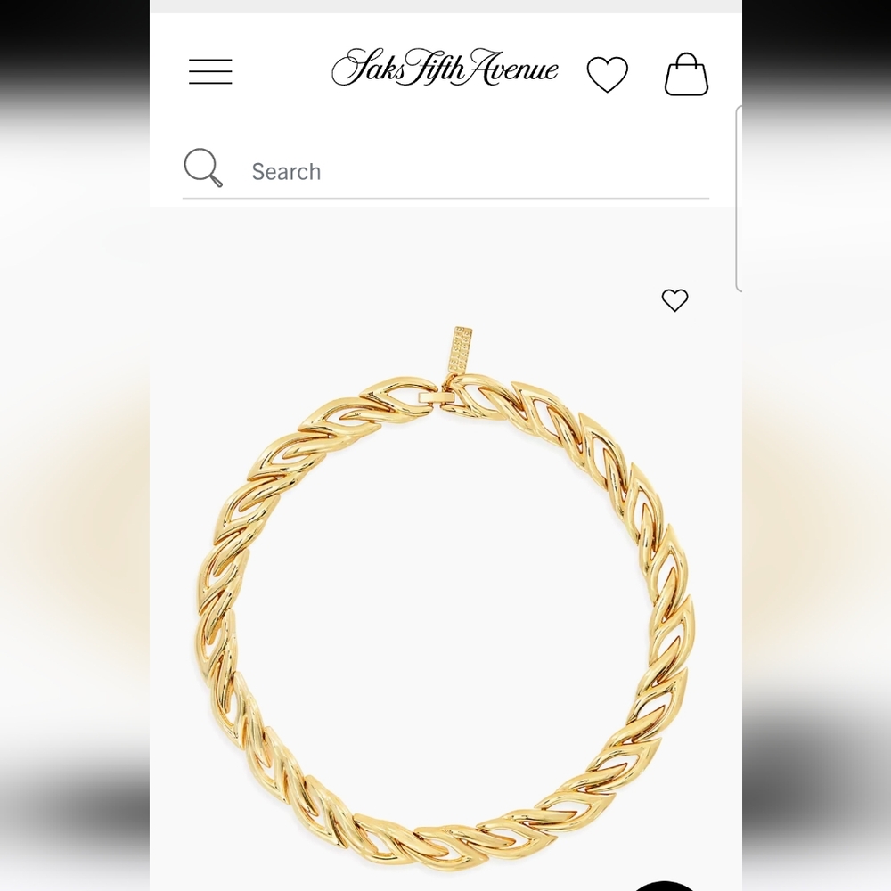 Saks Fifth Avenue / Gold Necklace
